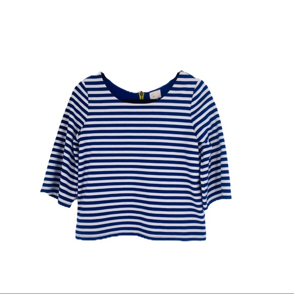 Anthro Postmark Genoa Stripe Zipper Back Top XS - Picture 4 of 12